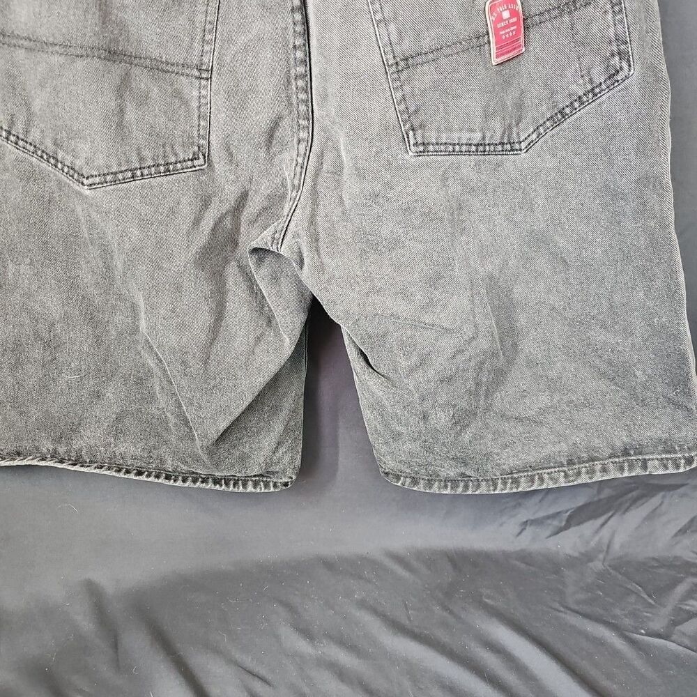 Men's Vintage US Polo Assn Black Denim Carpenter Jean Shorts Size 36 Distressed - Picture 9 of 9